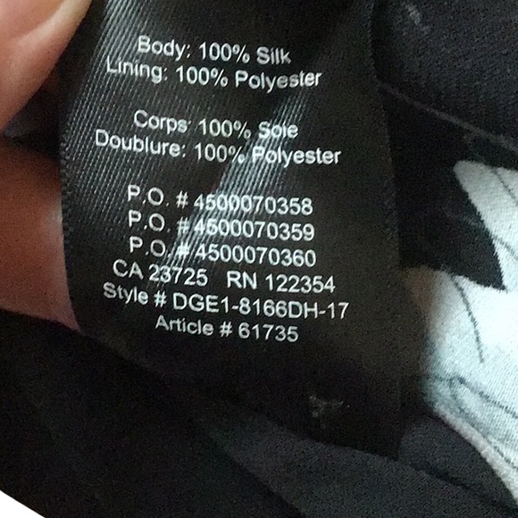 Aritzia Babaton Bennett Silk Mini Dress, Black With Floral Print, size XS - Picture 10 of 15